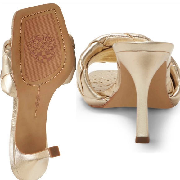 Vince Camuto Sz 5 Brelanie Braided Strap slip on Sandel.  Beautiful gold! 🌟⚜️ - Picture 6 of 11